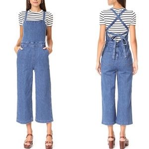 Madewell denim overalls jumpsuit wide leg